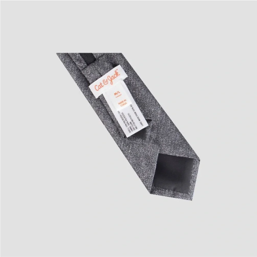 NWOT Boys’ Woven Zip Necktie - Cat & Jack Gray M/L